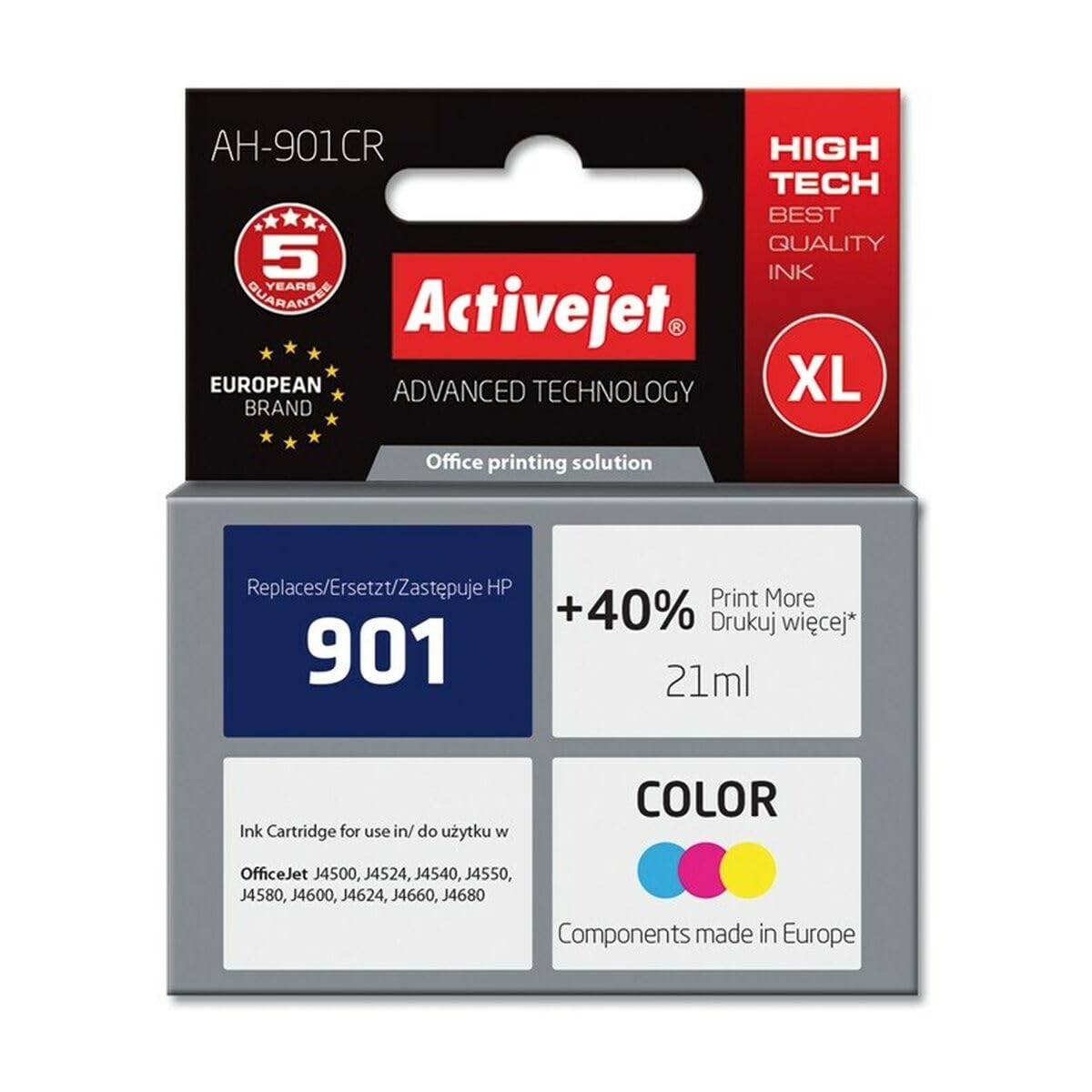 activejet-ah-901cr-tintenpatrone-color-21-ml-f-r-hp-officejet image 1