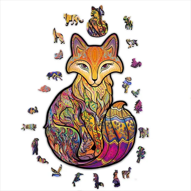 acropaq-holzpuzzle-fuchs-150-teile-a4-format image 1