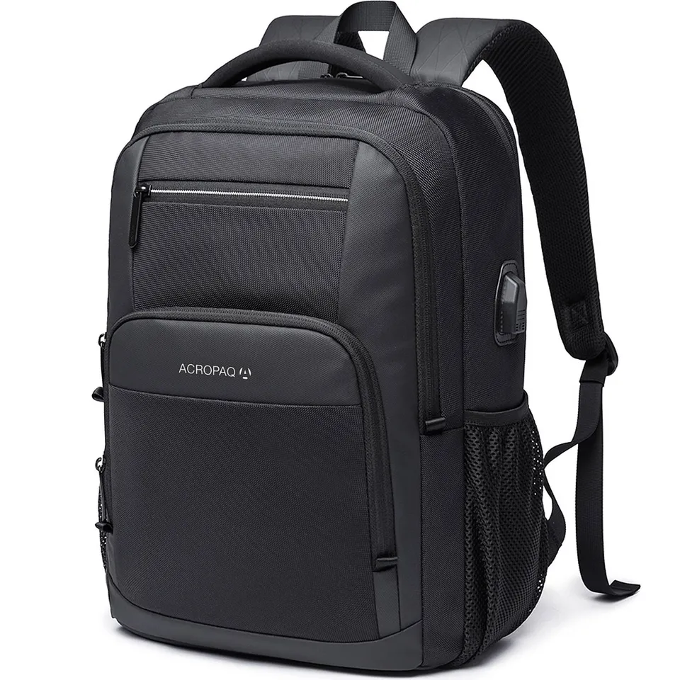 acropaq-rucksack-17-zoll-laptop-rucksack-schwarz-usb image 1