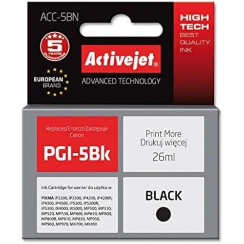 activejet-acc-5bn-tintenpatrone-schwarz-canon-pgi-5bk-ersatz image 2