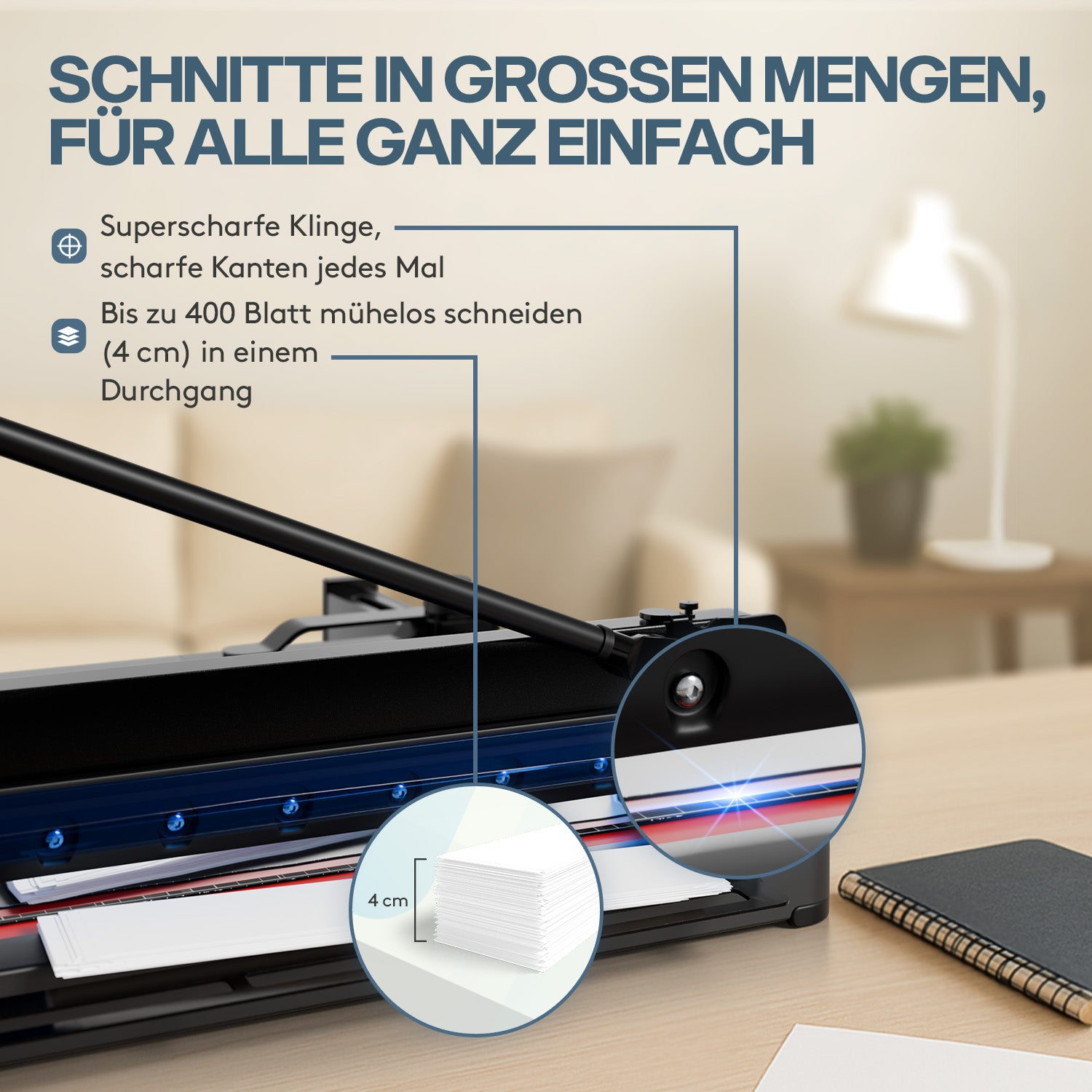 acropaq-papierschneider-a3-400-blatt-schwarz-stahlbasis image 2