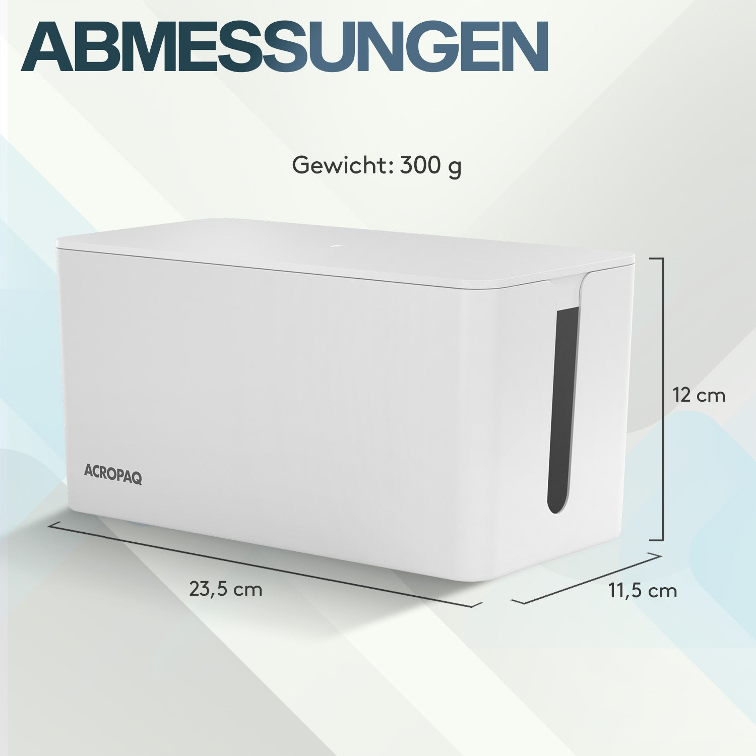 acropaq-arbeitsergonomie-kabelbox-klein-wei-steckdose image 6