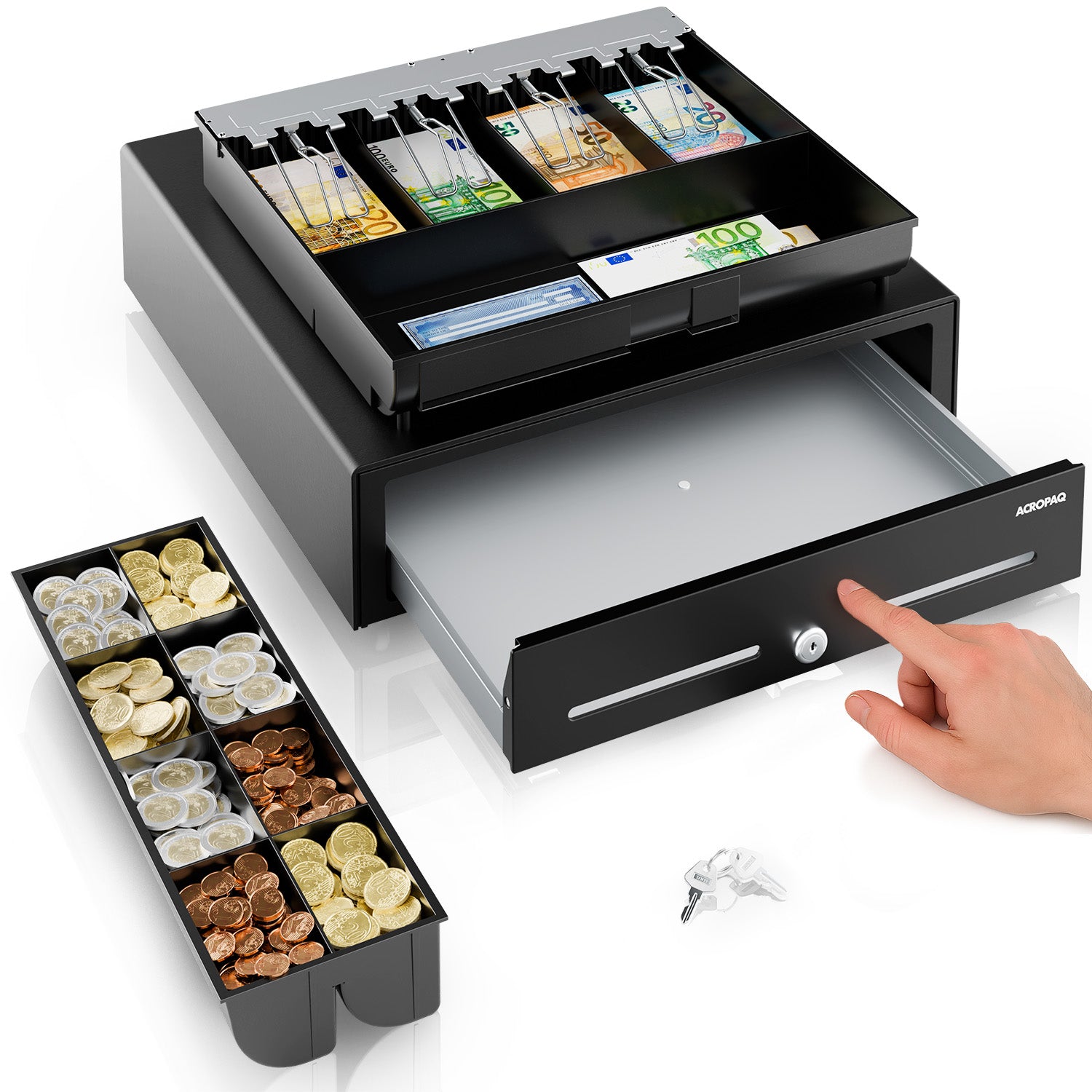 acropaq-cash-handling-kassenschublade-schwarz-42x41-cm image 1