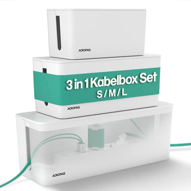 acropaq-kabelbox-wei-3er-set-s-m-l-kabelmanagement image 1