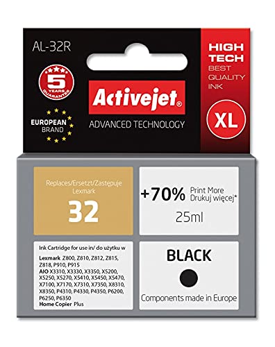 activejet-al-32r-tintenpatrone-schwarz-25-ml-f-r-lexmark-no-32 image 1
