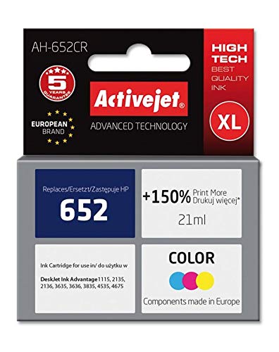 activejet-ah-652cr-tintenpatrone-color-f-r-hp-652-21ml image 5