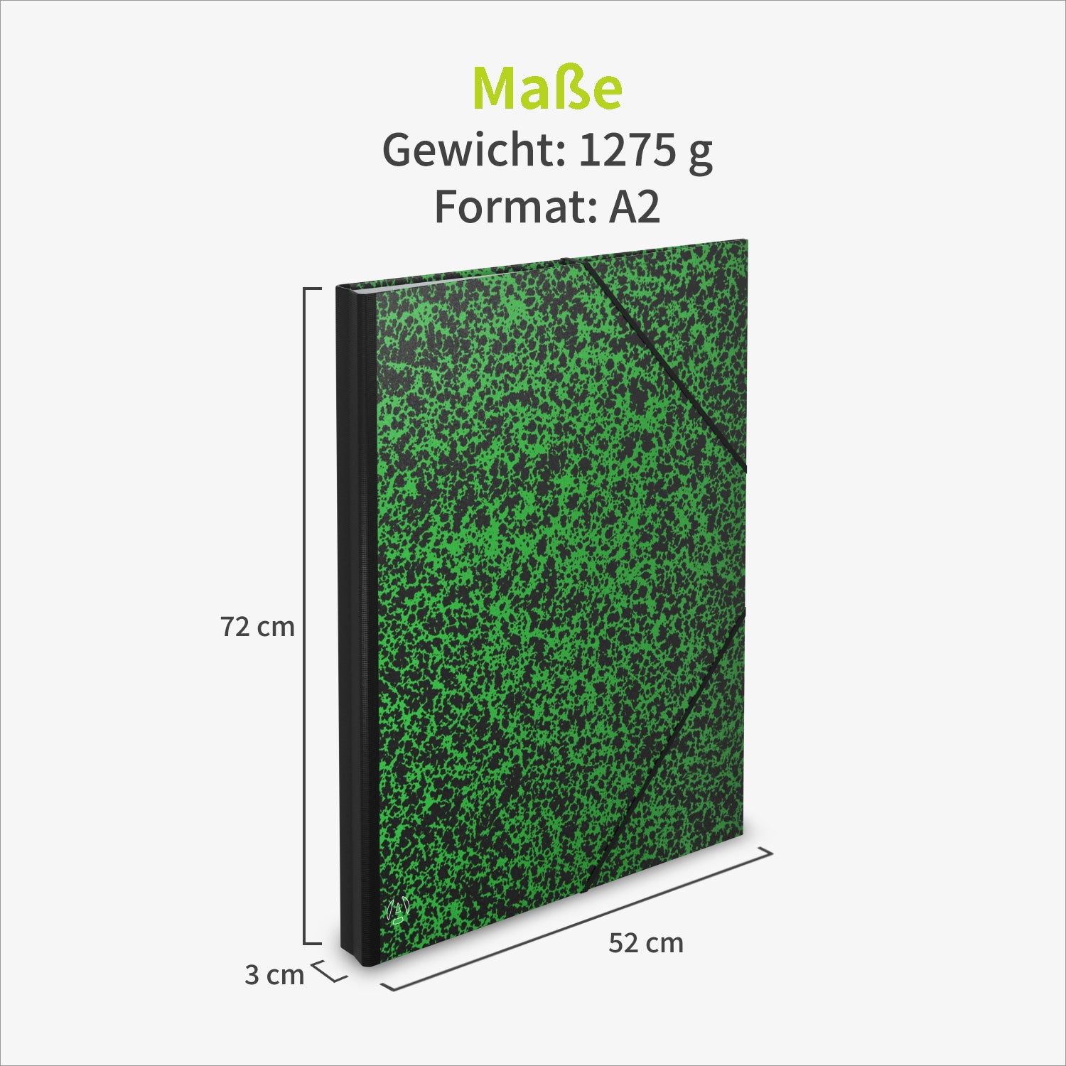 acropaq-zeichenmappe-a2-52x72-cm-mappe-gr-n-mit-gummiband image 6