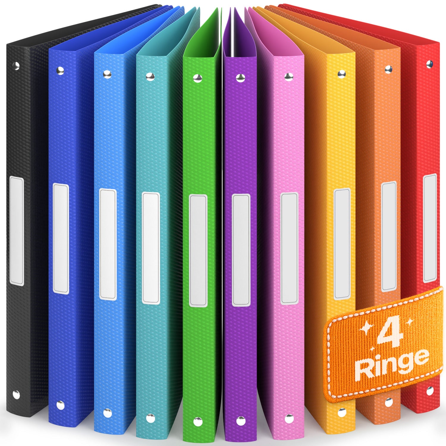acropaq-ordner-ringordner-a4-10er-regenbogen-4-ringe-100-blatt image 1