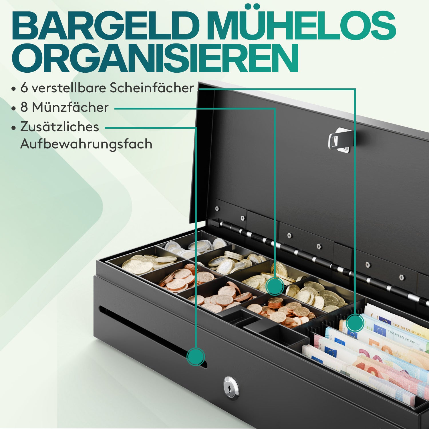 acropaq-cash-handling-klappdeckel-kassenlade-schwarz-metall image 3