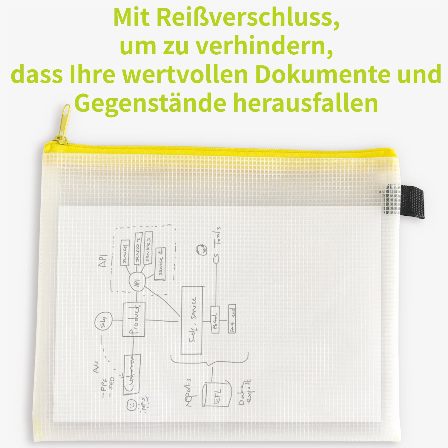 acropaq-dokumententasche-20x25-cm-rei-verschluss-gelb-5er-wasserdicht image 3