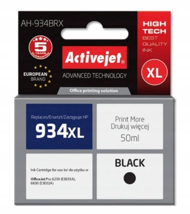 activejet-ah-934brx-tintenpatrone-schwarz-50-ml-f-r-hp-934xl image 1