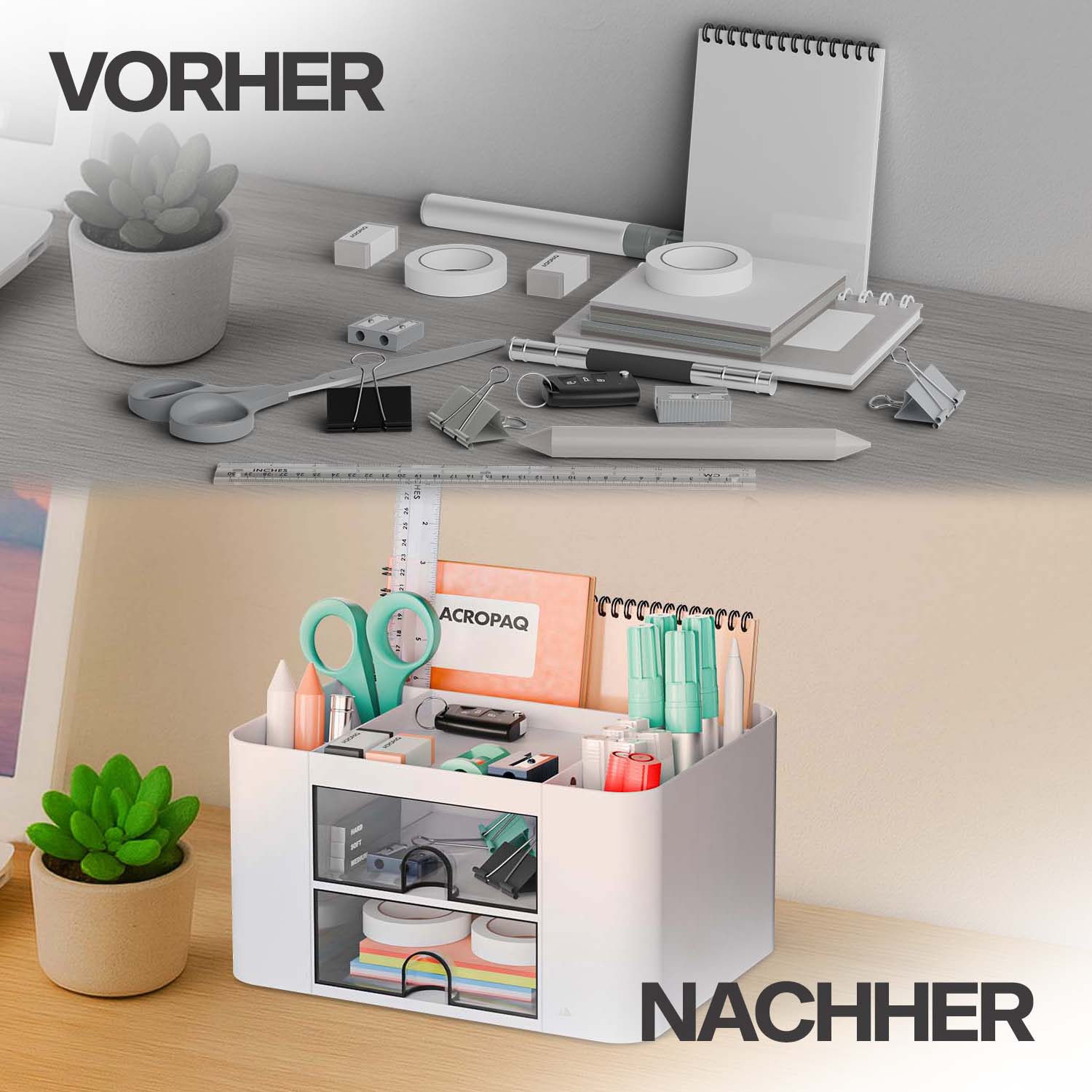acropaq-schreibtisch-organizer-wei-5-f-cher-2-schubladen image 5