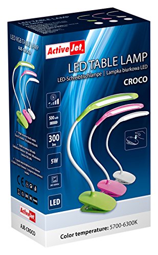 activejet-tischlampe-wei-5w-led-kleine-schreibtischlampe image 2