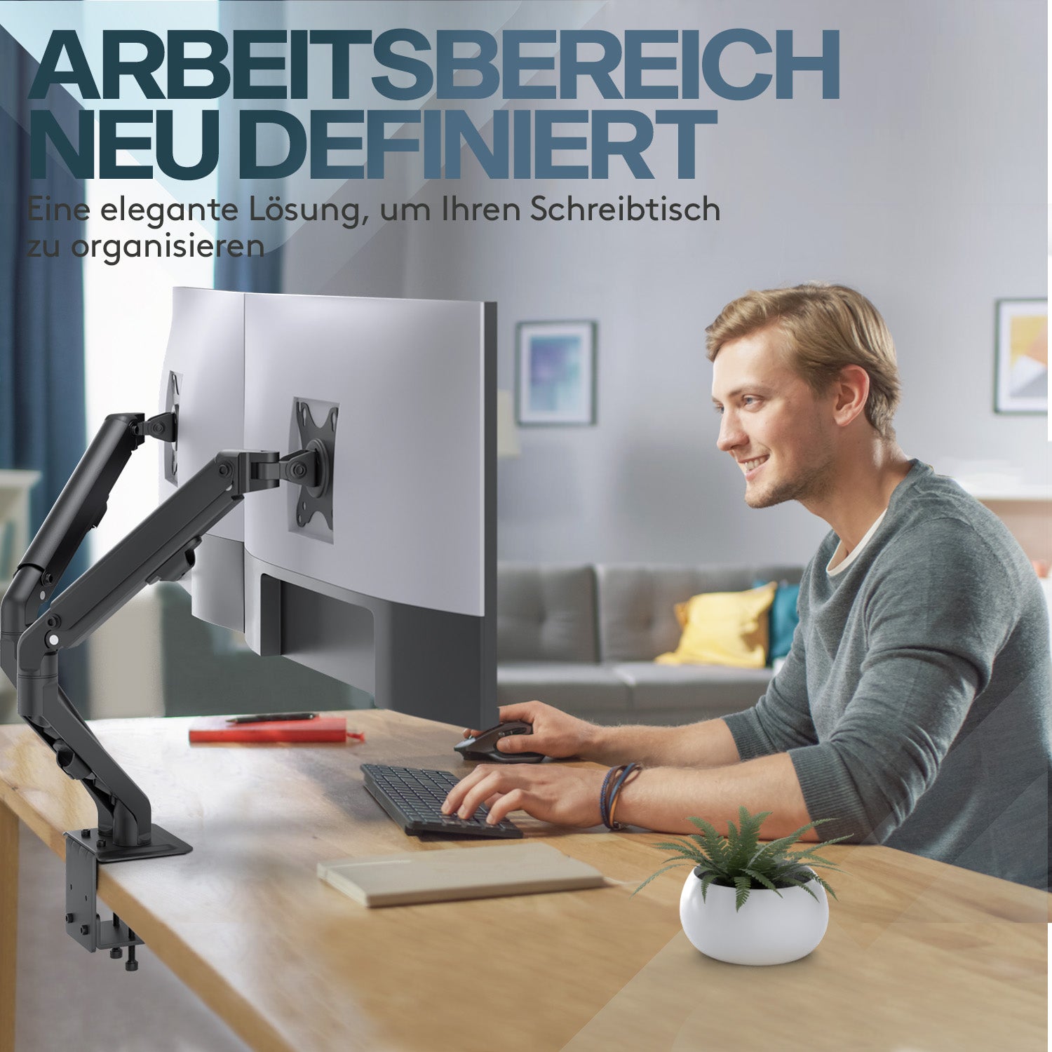 acropaq-arbeitsergonomie-monitorarm-2-bildschirme-17-27-zoll-feder image 2