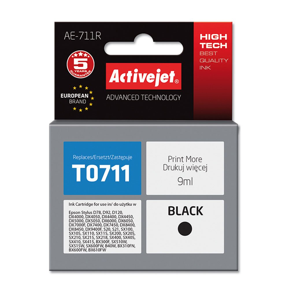 activejet-ae-711r-tintenpatrone-schwarz-epson-t0711-9-ml image 1