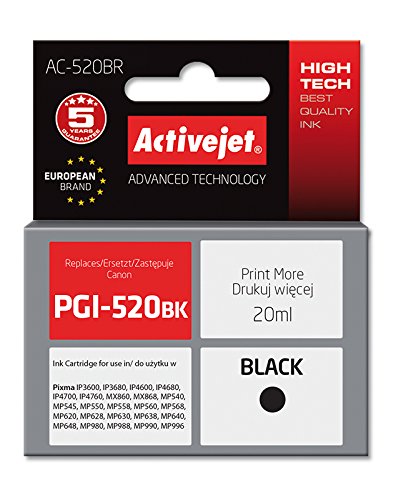 activejet-acr-520bk-tintenpatrone-schwarz-20-ml-f-r-canon-pixma image 1