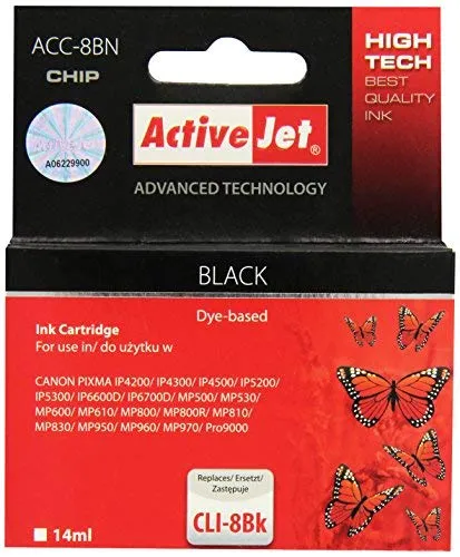 activejet-acc-8bk-tintenpatrone-schwarz-14-ml-canon-cli-8bk-ersatz image 1