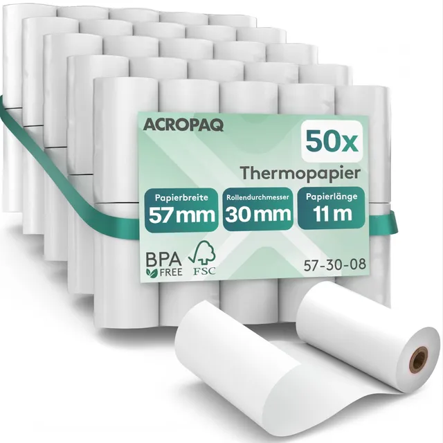 acropaq-cash-handling-kassenrollen-57x30mm-thermisch-50-st-ck image 1