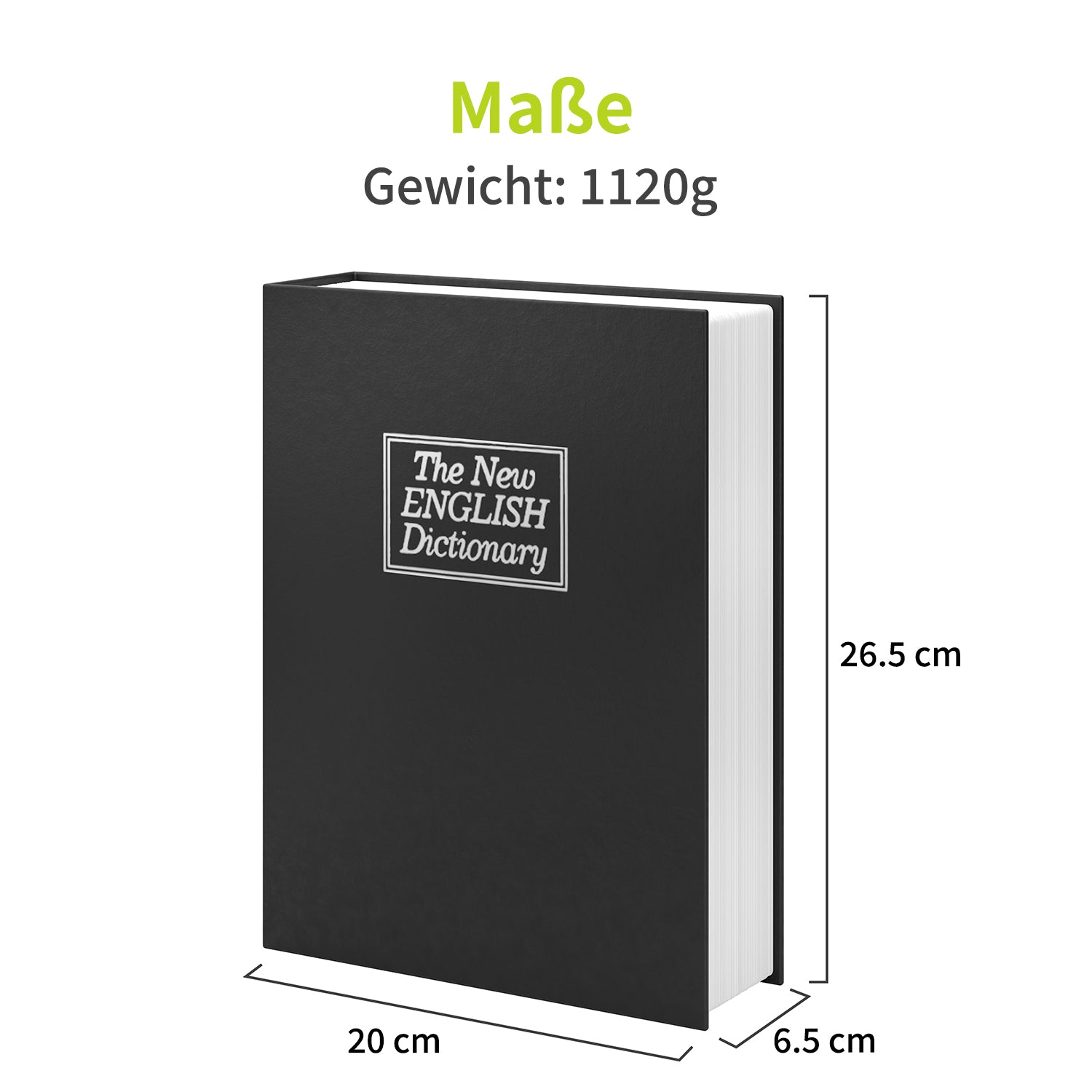 acropaq-buchsafe-h-hle-buchtresor-schwarz-mit-schloss image 5