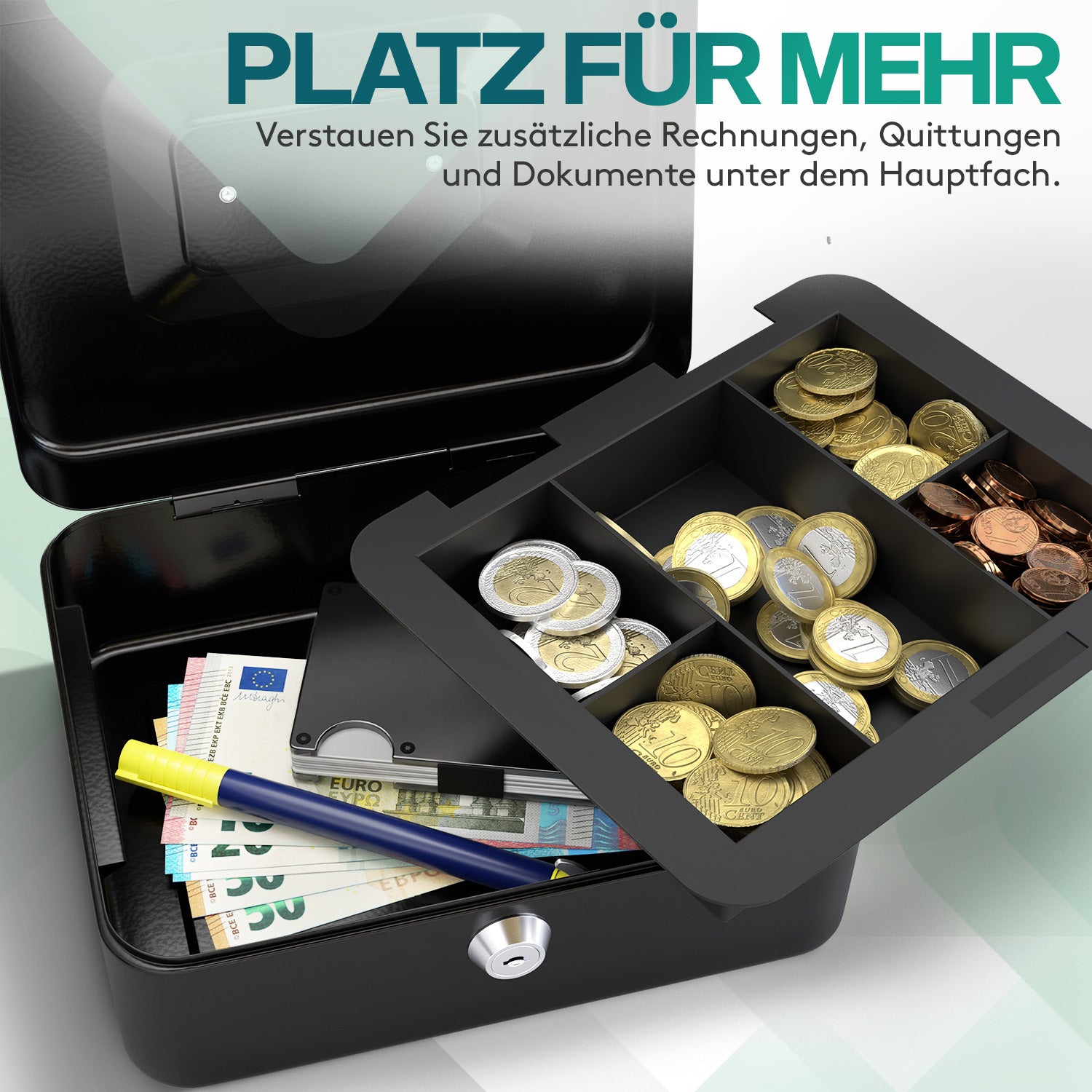 acropaq-geldkassette-20x16x9-metall-schwarz-schl-ssel image 5