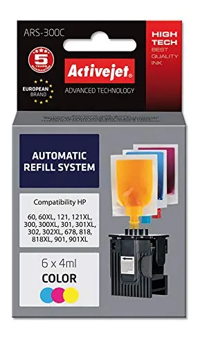 activejet-ink-cartridges-ars-300col-tinte-farbig-refill-set-hp image 1
