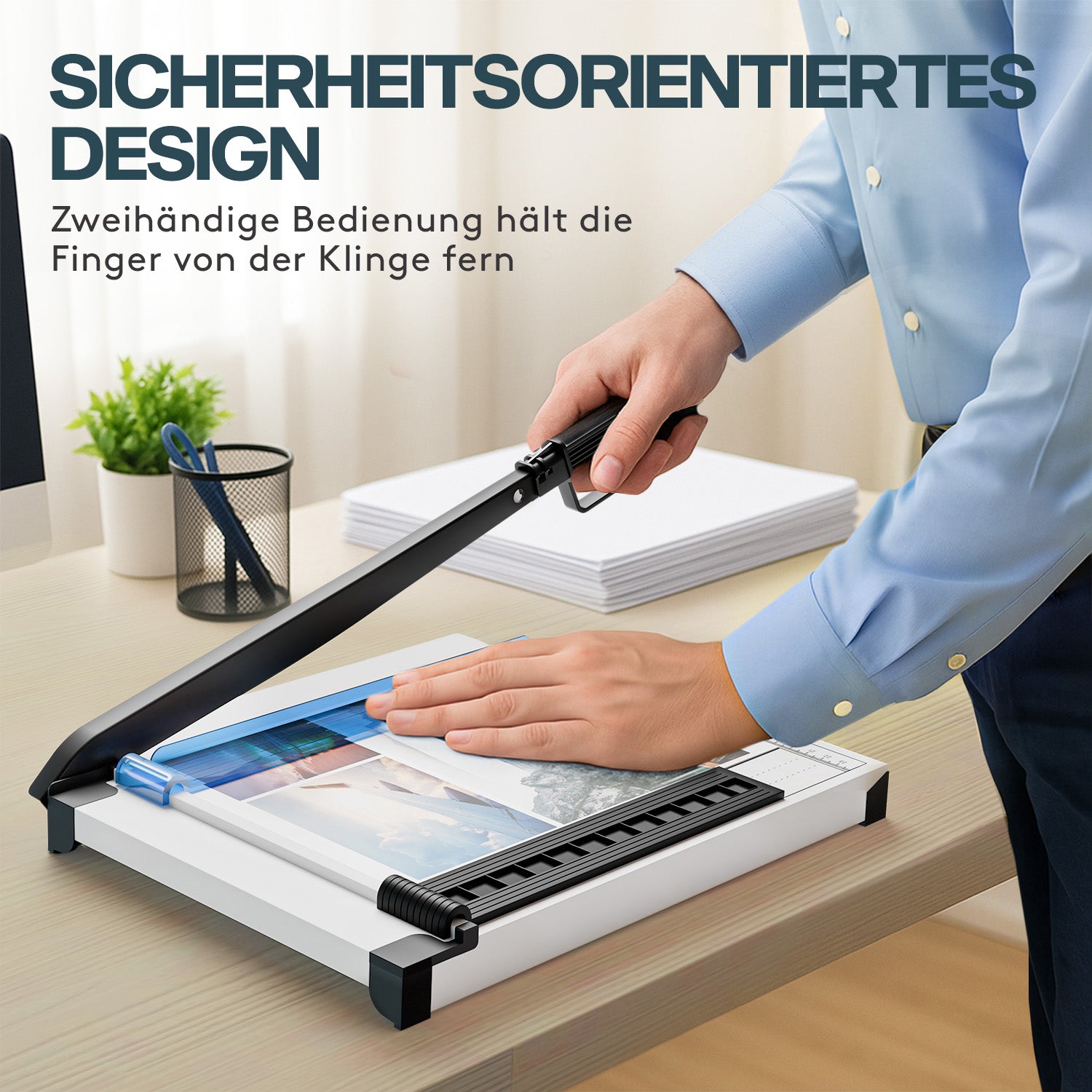 acropaq-a4-guillotine-papierschneider-8-blatt-beige image 4