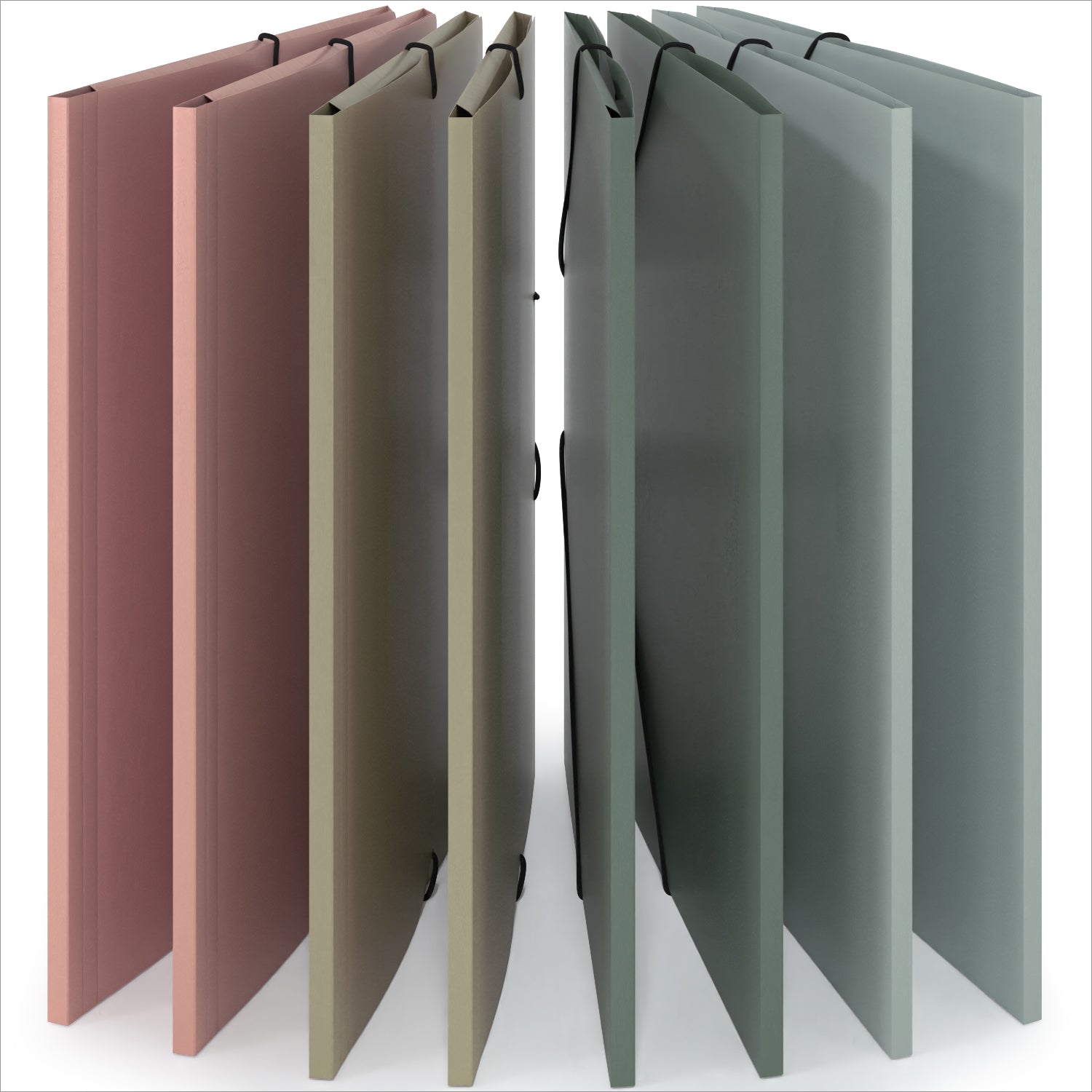 acropaq-sammelmappe-a4-pp-gummi-8er-4-farben image 1
