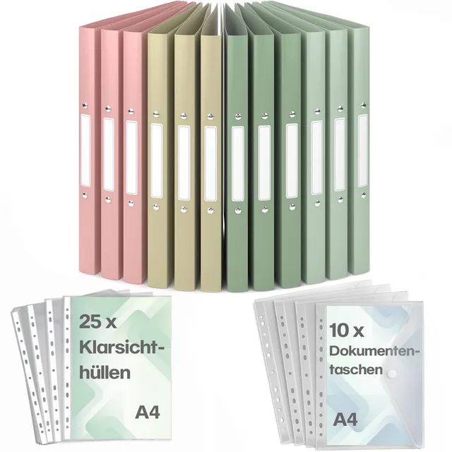 acropaq-ringordner-a4-12er-set-2-ringe-erdfarben image 1