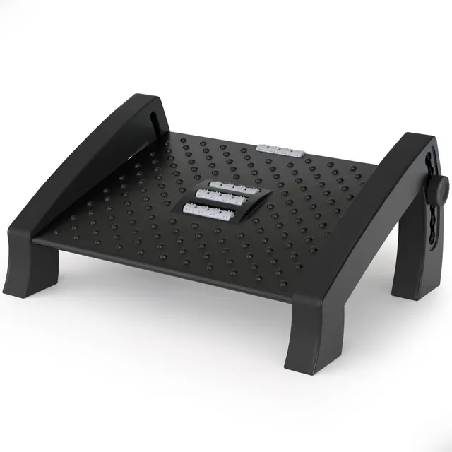 acropaq-arbeitsergonomie-fu-st-tze-verstellbar-schwarz image 1