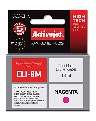 activejet-acc-8mn-tintenpatrone-magenta-14-ml-canon-cli-8m-ersatz image 1