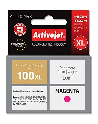 activejet-al-100mrx-tinte-magenta-f-r-lexmark-100xl-10-ml image 1
