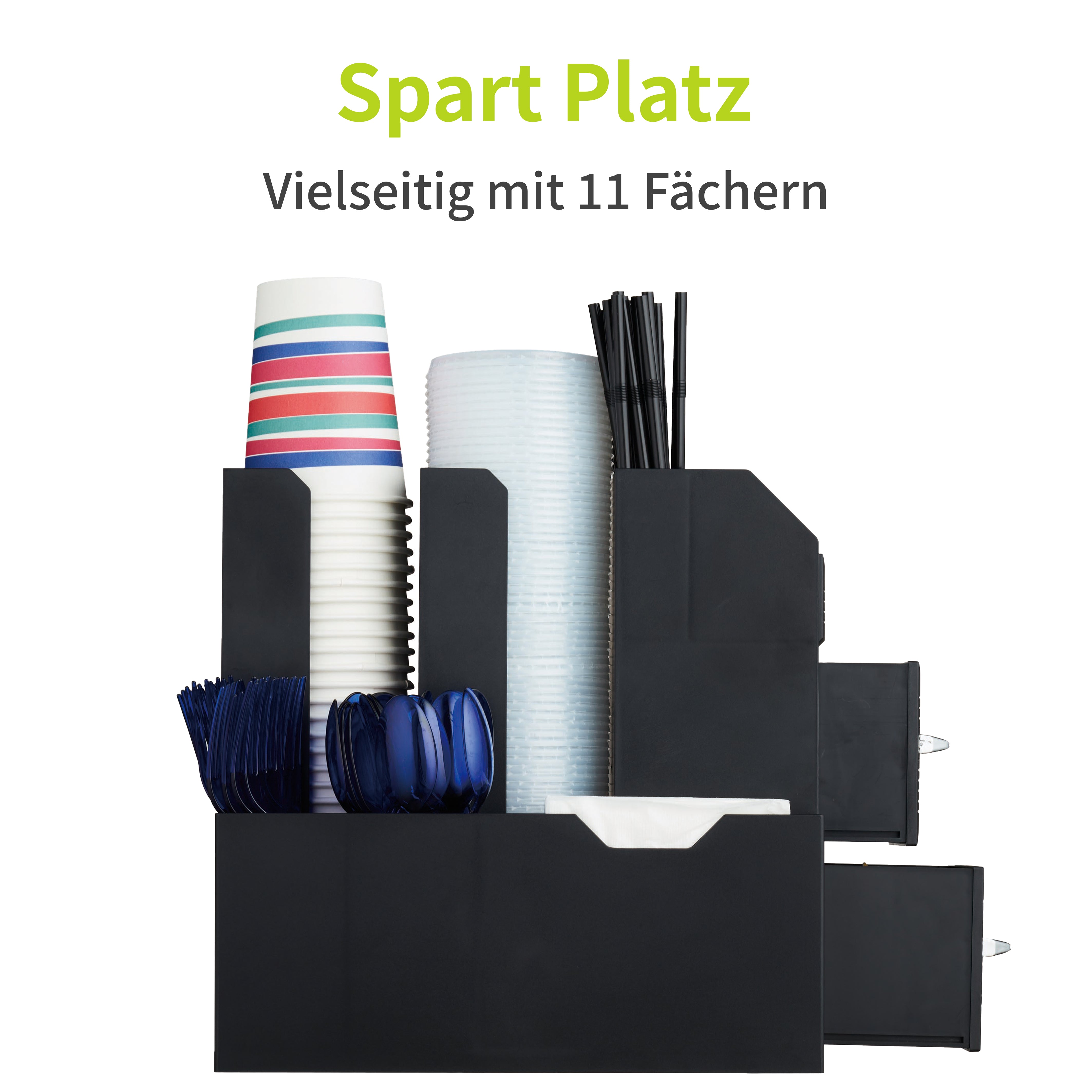 acropaq-kaffeeorganizer-schwarz-2-schubladen-10-f-cher image 3