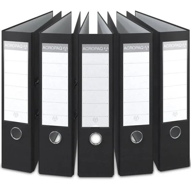 acropaq-ordner-a4-2-ringe-75-mm-schwarz-5er-pack image 1