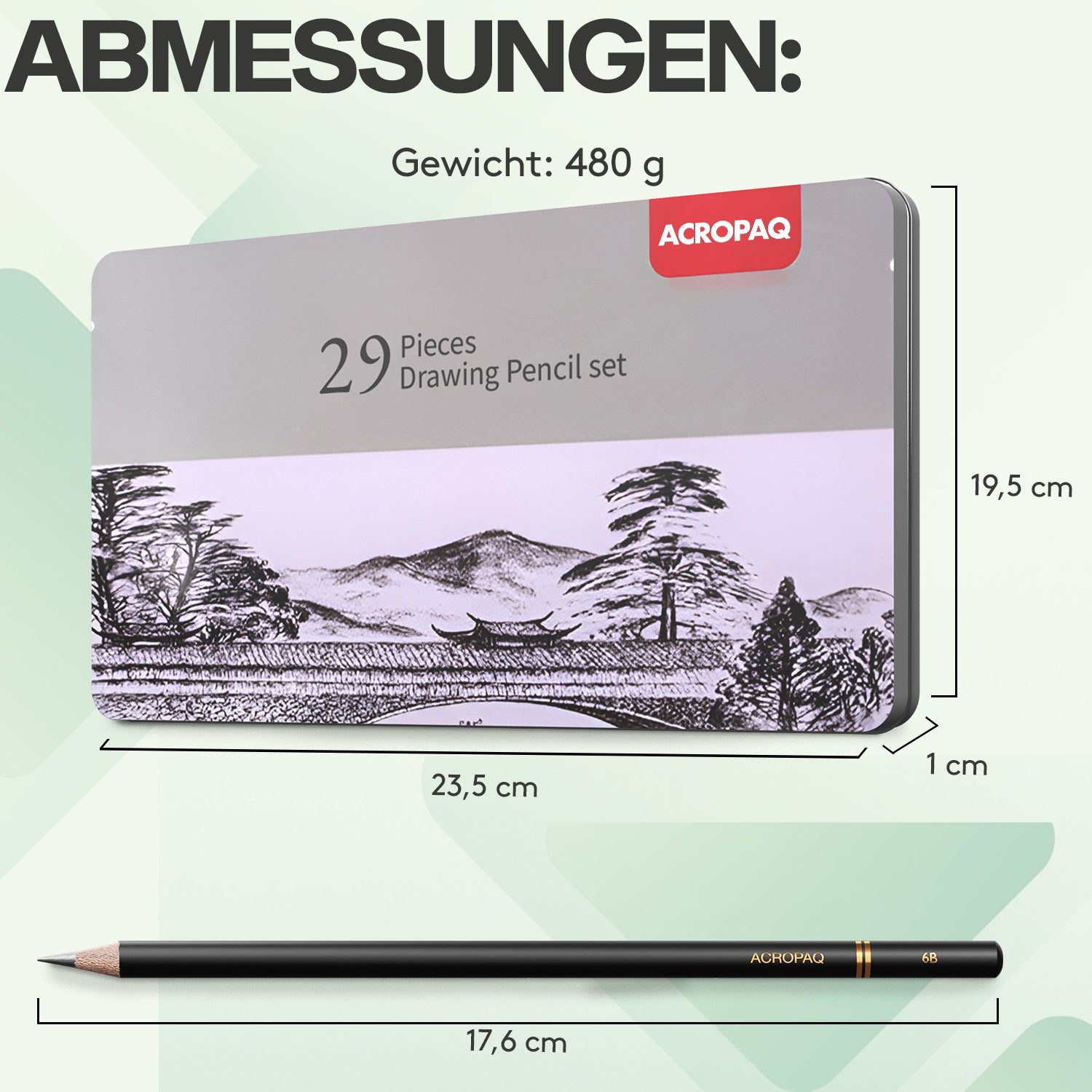 acropaq-k-nstlerbedarf-skizzier-set-29-teilig-schwarz image 5