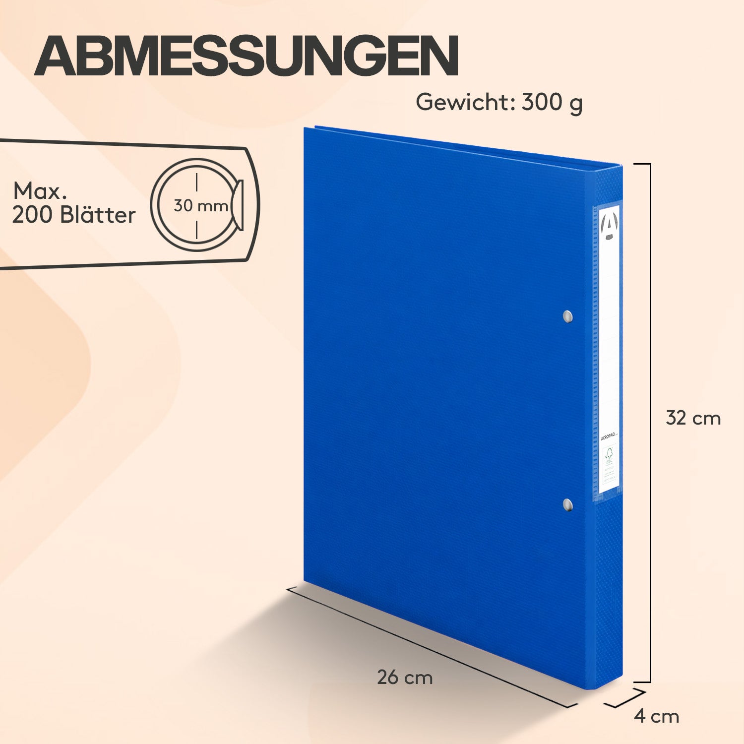 acropaq-ringordner-a4-10er-set-42mm-blau-2-ringe image 6