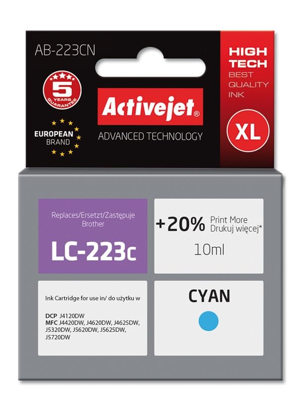 activejet-ab-223cn-tintenpatrone-cyan-600-seiten image 1
