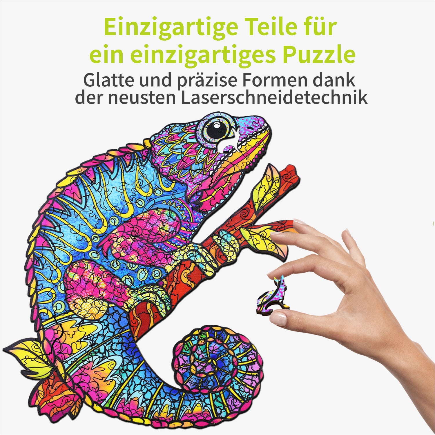 acropaq-holzpuzzle-cham-leon-200-teile-a3-tiermotiv image 2