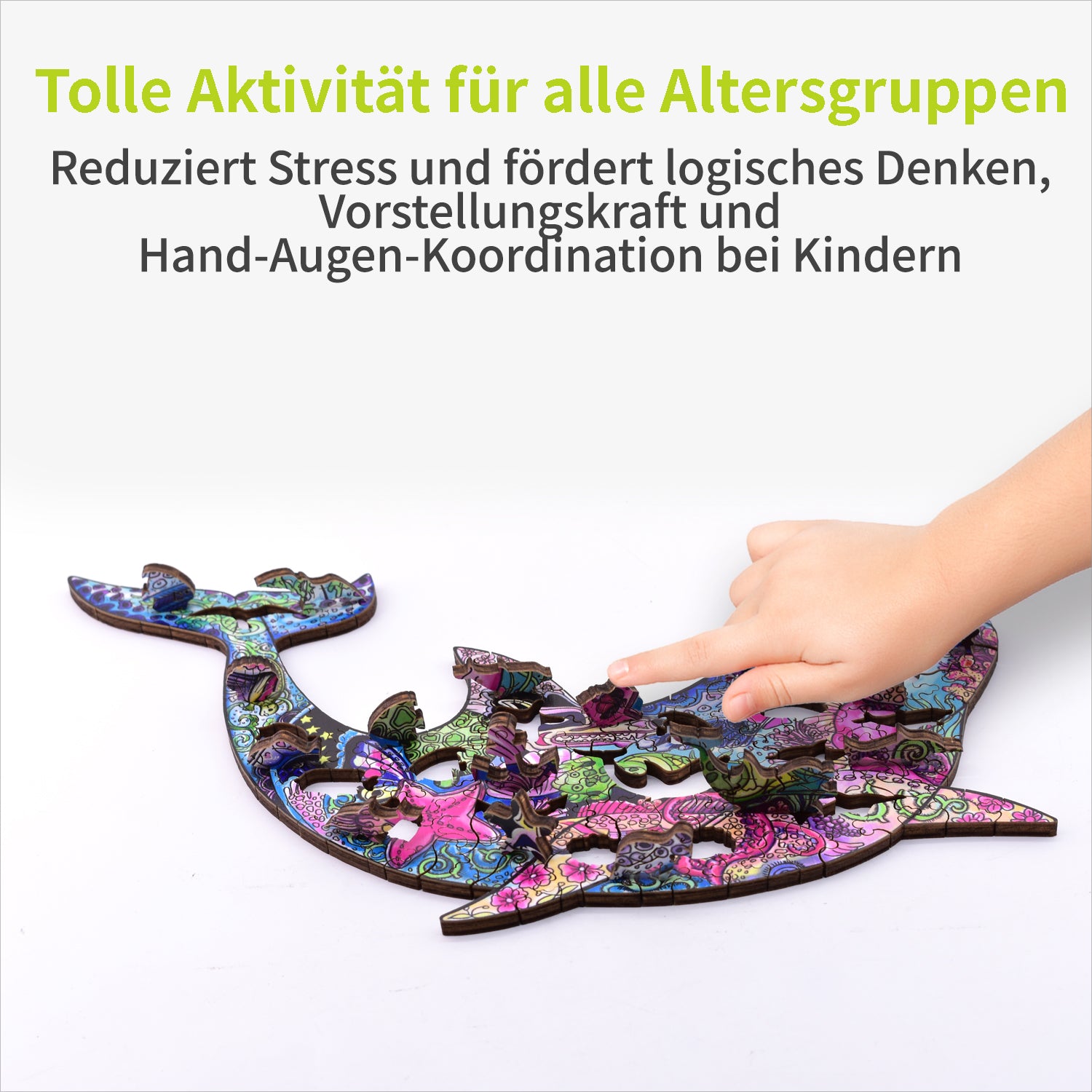 acropaq-puzzles-holzpuzzle-delfin-150-teile-a4 image 5