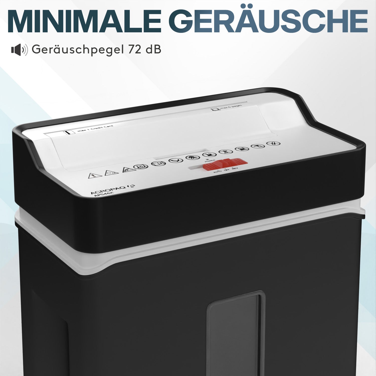 acropaq-aktenvernichter-p4-14-liter-f-r-6-bl-tter-schwarz image 6