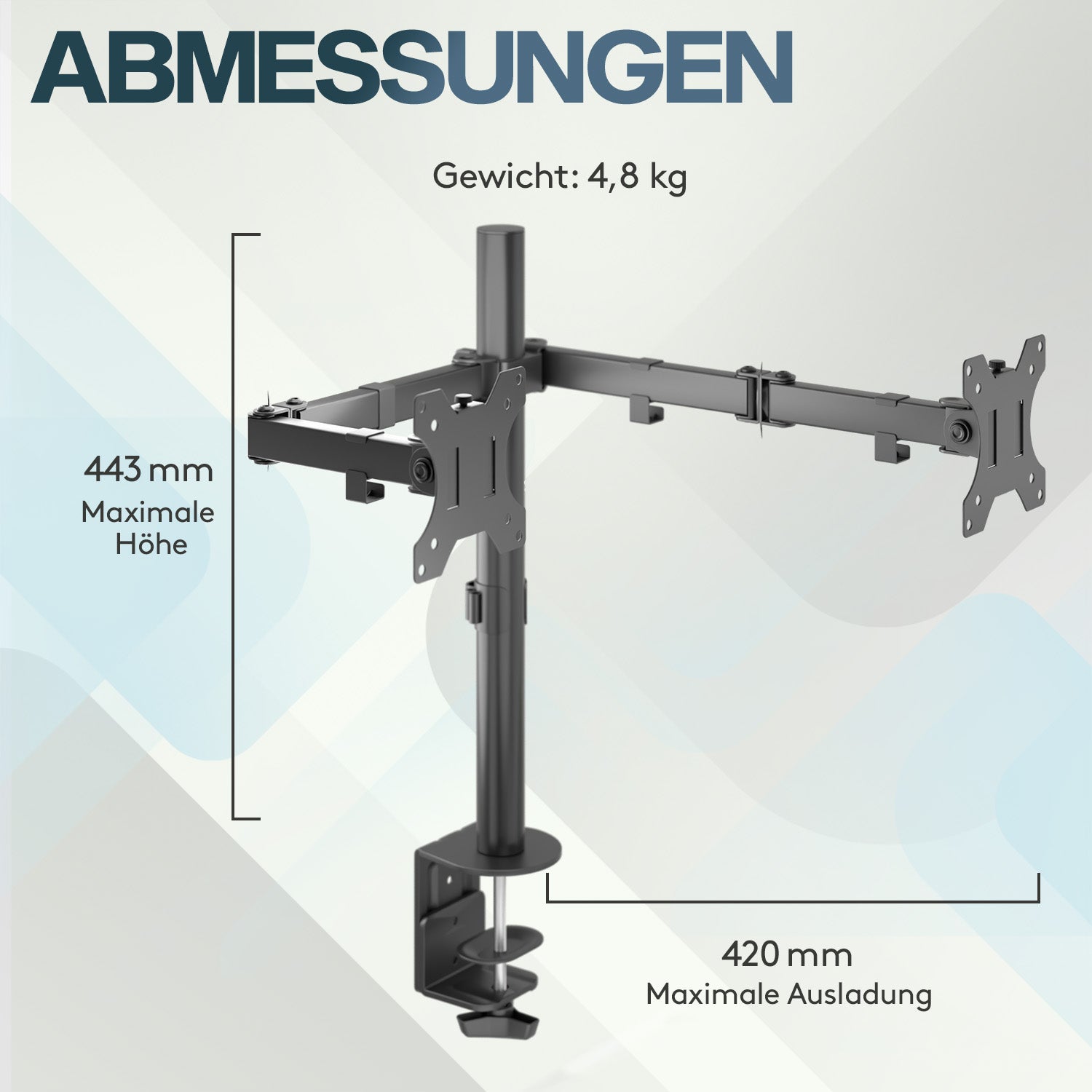 acropaq-arbeitsergonomie-monitorarm-2-monitore-13-32-zoll-klemme image 7