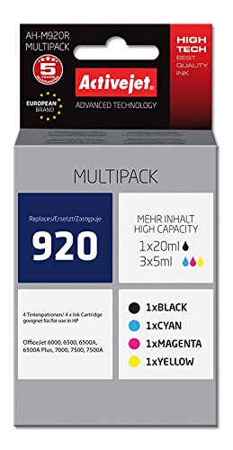 activejet-ah-m920r-tintenpatronen-4er-f-r-hp-920-officejet image 2