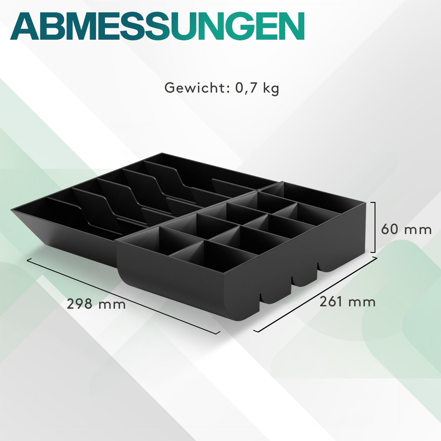 acropaq-kasseneinsatz-29-8-cm-schwarz-abschlie-bar-8-f-cher image 6