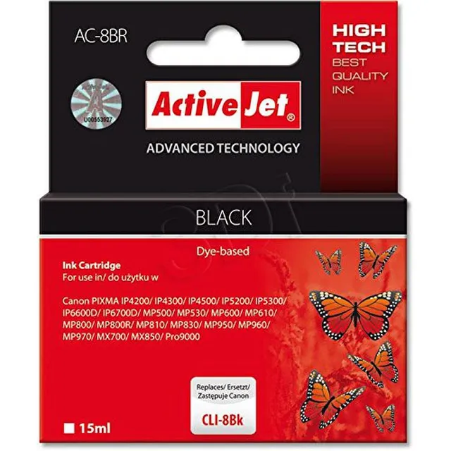 activejet-ac-8br-druckerpatrone-f-r-canon-cli-8bk-schwarz-13ml image 1