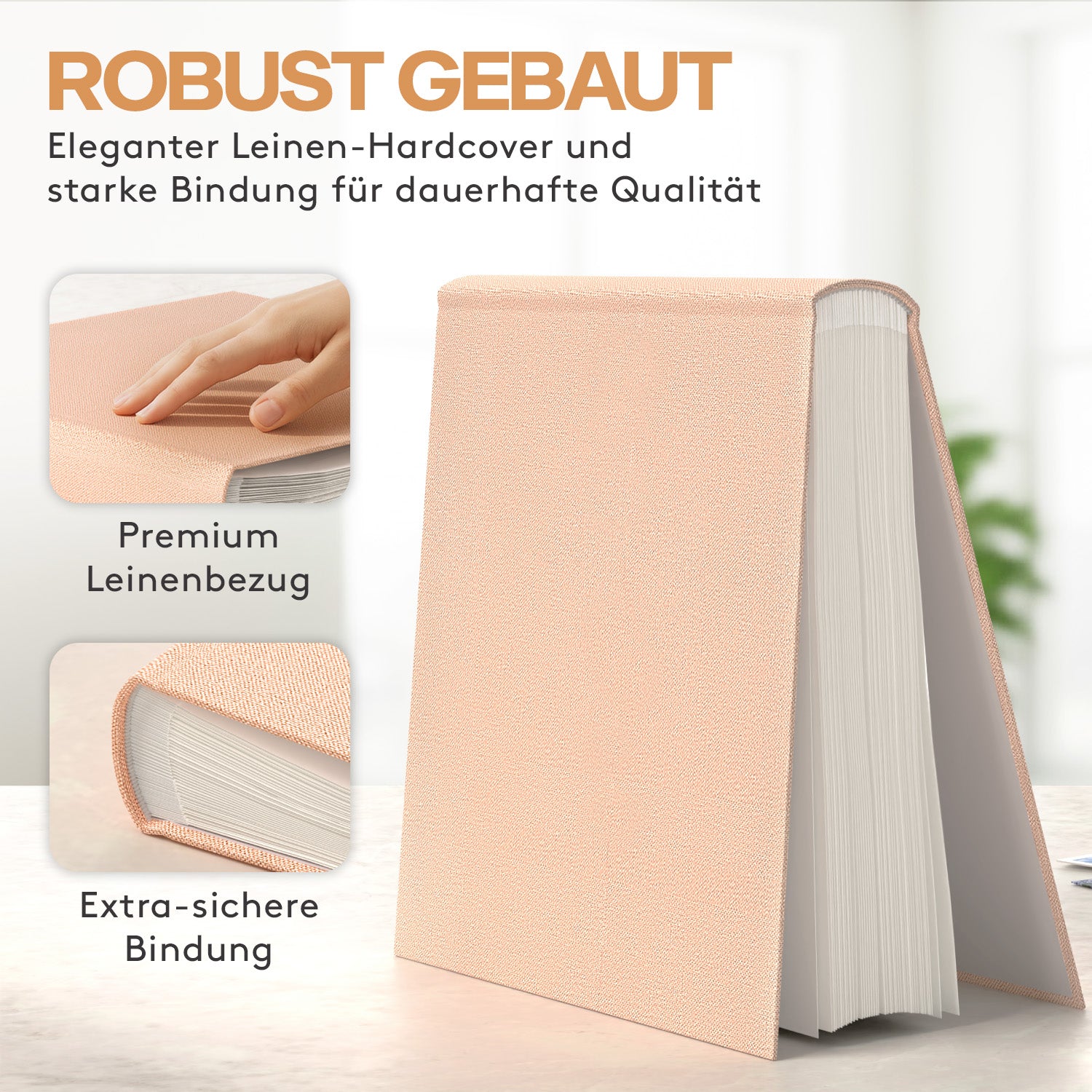 acropaq-fotoalbum-a4-leinen-100-seiten-beige-600-fotos image 3