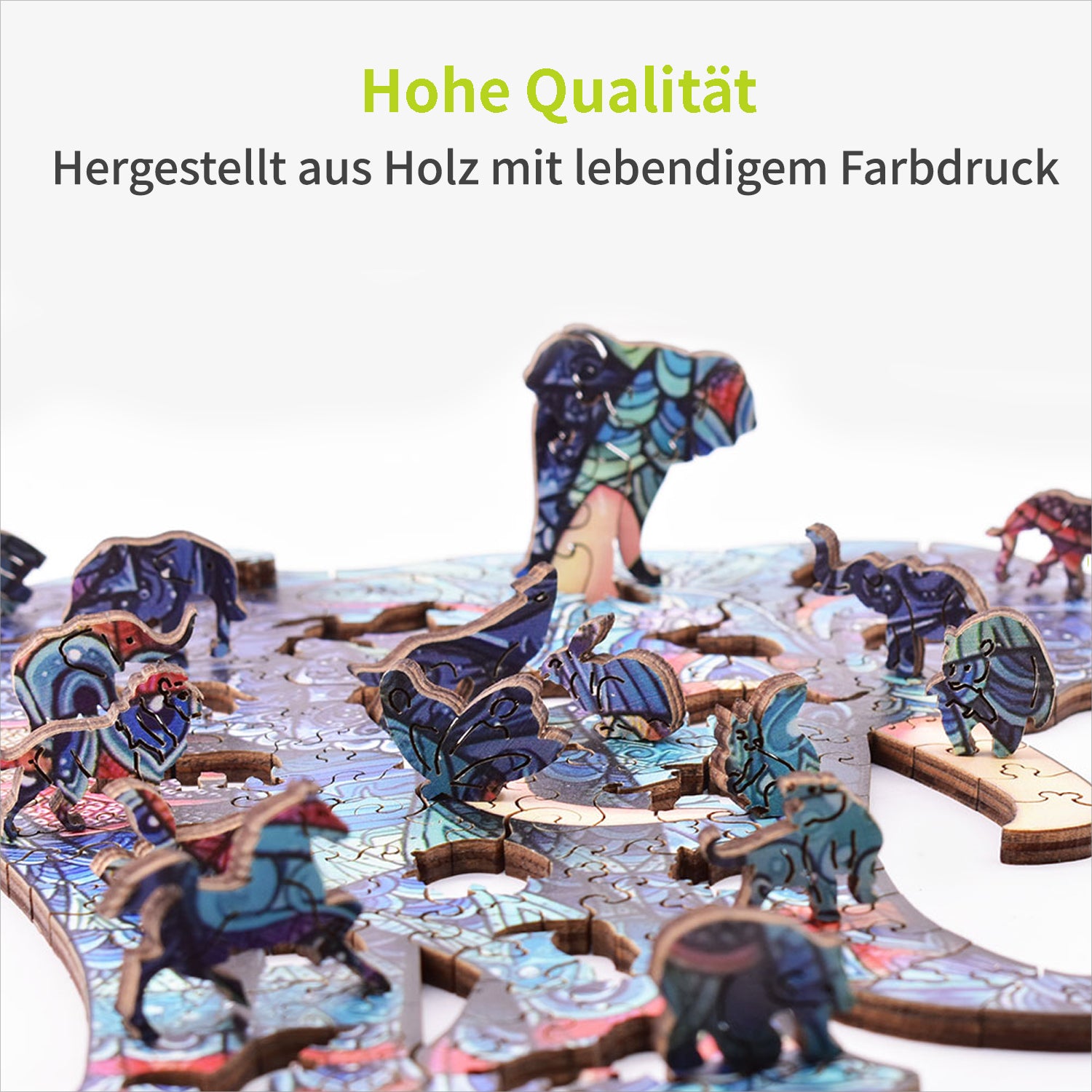acropaq-holzpuzzle-elefant-200-teile-a3-puzzle image 3