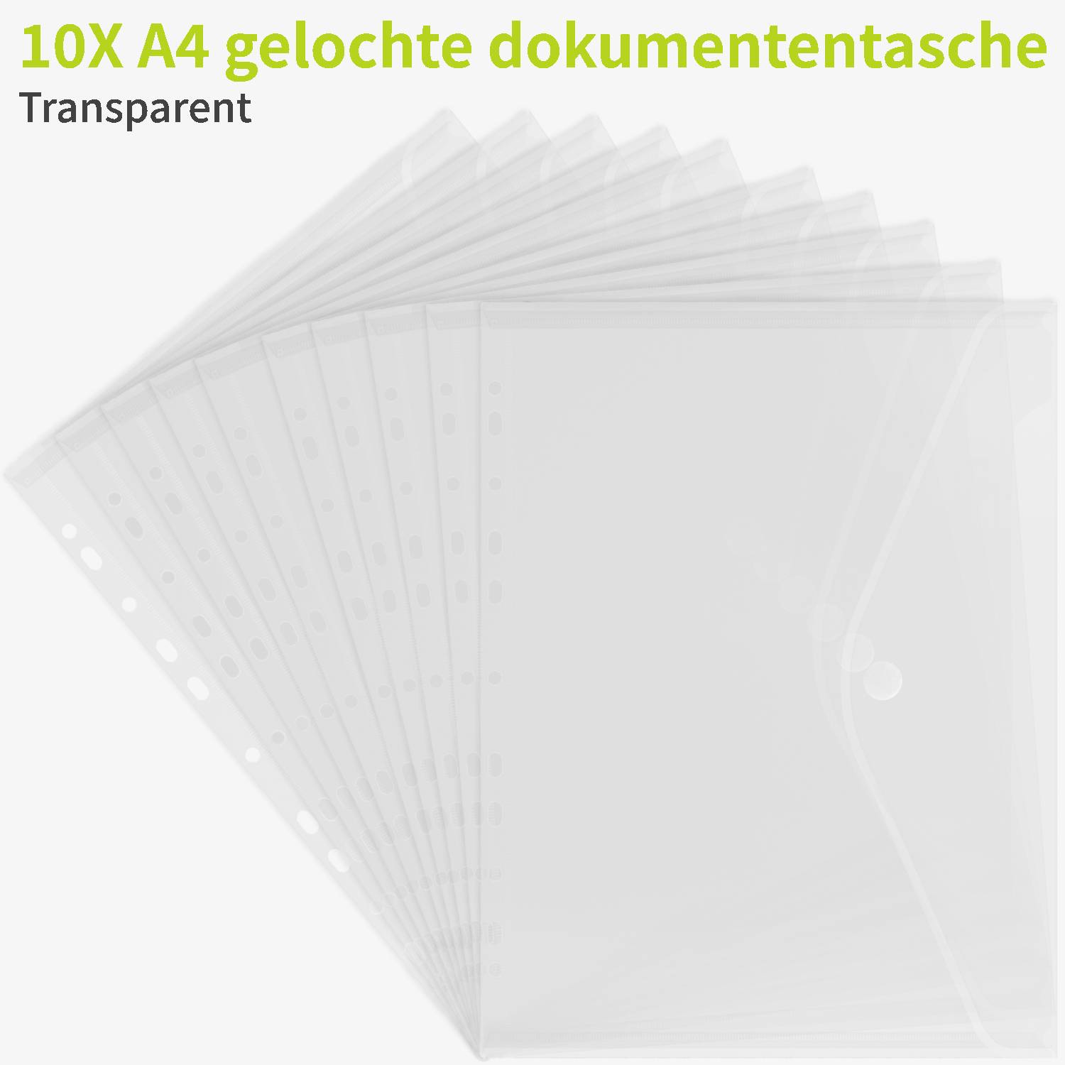 acropaq-dokumentenmappe-a4-transparent-klett-10er-pack image 2