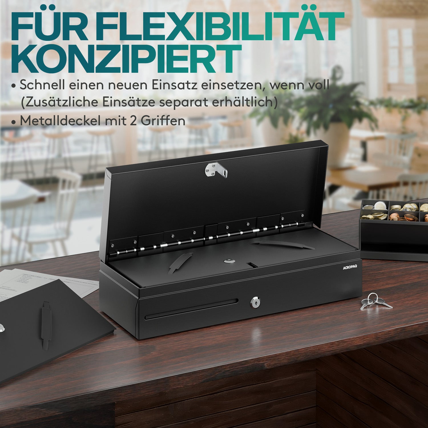acropaq-cash-handling-klappdeckel-kassenlade-schwarz-metall image 5