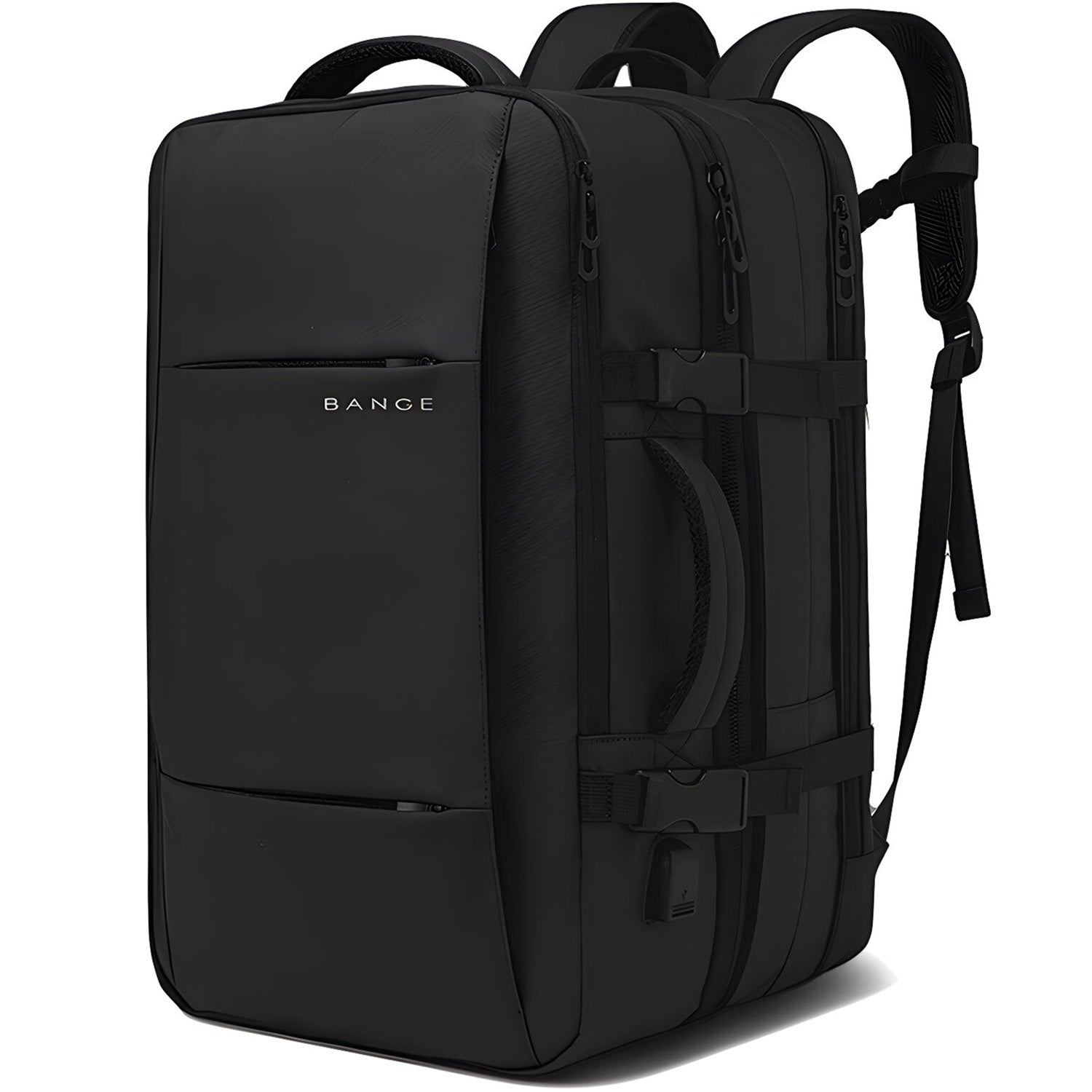 acropaq-rucksack-26-45l-schwarz-usb-flaschenhalter image 1