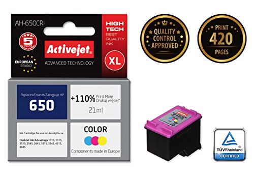 activejet-ah-650cr-druckerpatrone-hp-650-color-21-ml image 5