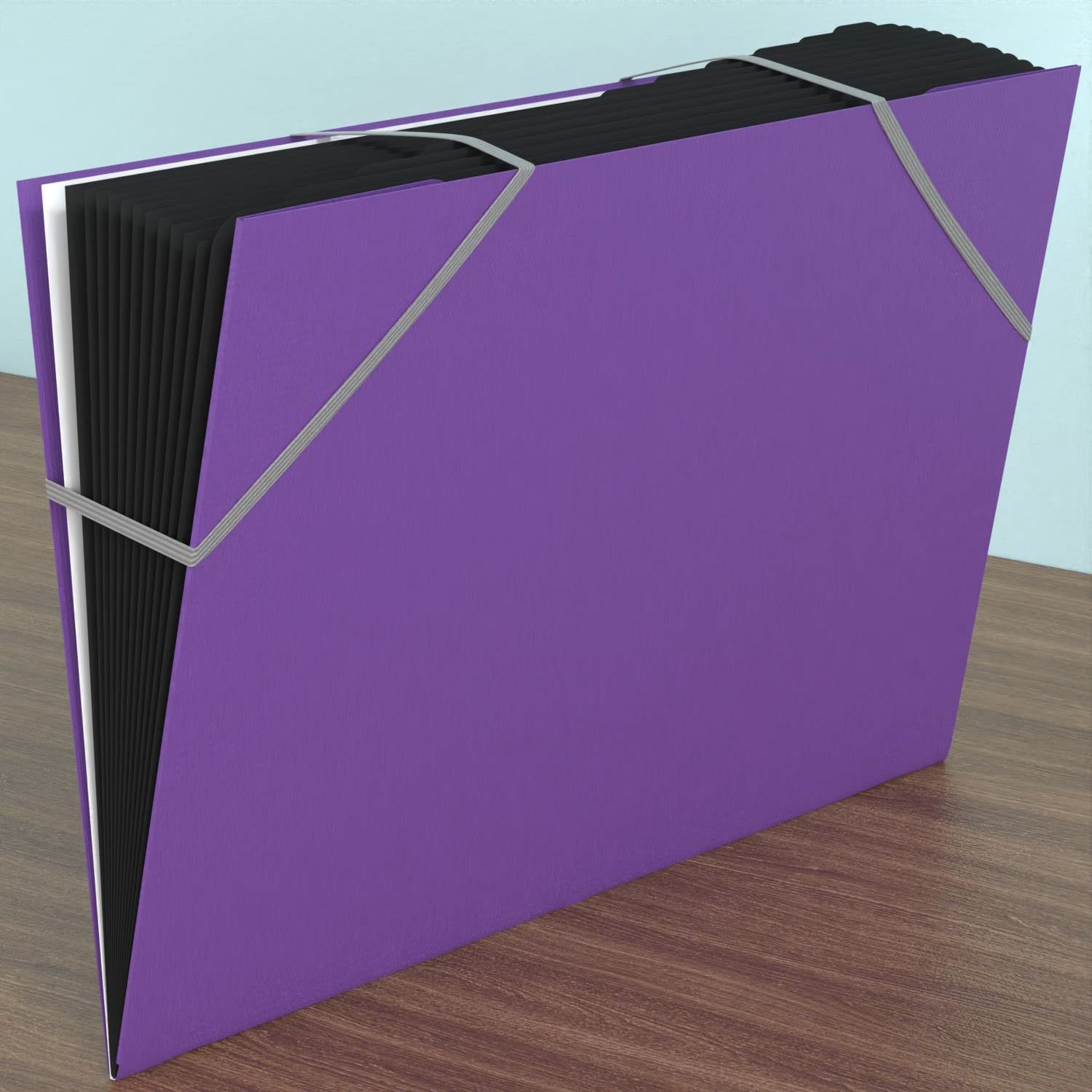 acropaq-dokumentenmappe-a4-12-f-cher-lila-recycelt image 3